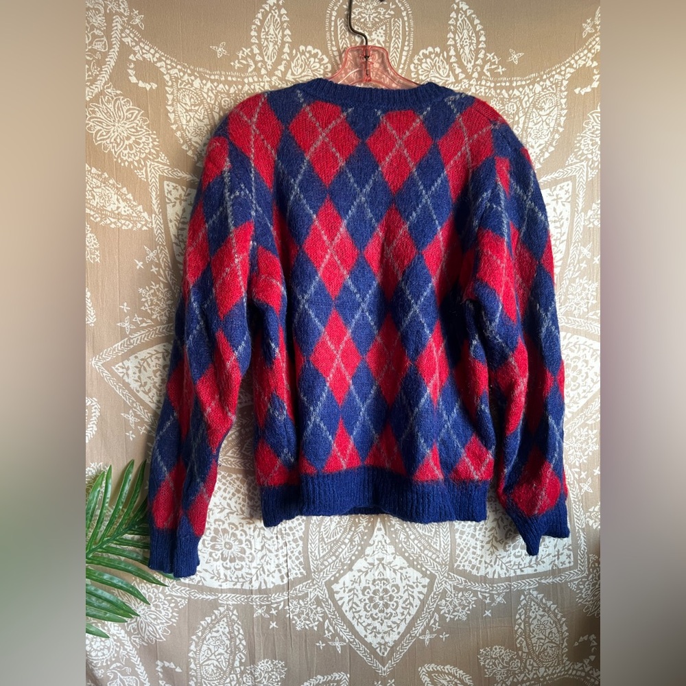 Sandro Jona Argyle Mohair-Blend Sweater Size 1 - Picture 8 of 10